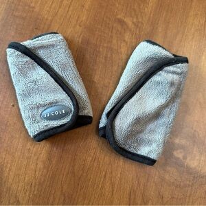 JJ Cole Soft Gray Reversible Car Seat Belt Strap Covers
